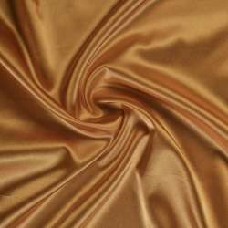 Атлас стрейч шамус коричнево-золотистий, ш.150