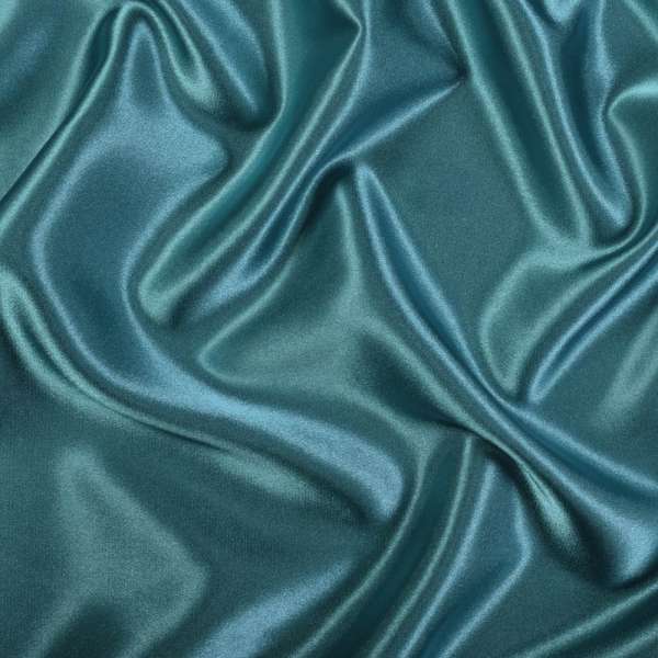 Атлас стрейч шамус зелено-синій, ш.150 оптом