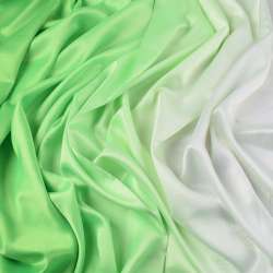 Атлас стрейч салатово-белый радуга ш.120 .