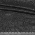 Батист черный с вышивкой и серебристым напылением, ш.140 оптом