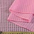 Батист рожевий дрібні квадрати ш.140 оптом