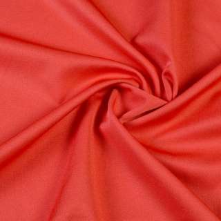 Ткань костюмная бистрейч красно-оранжевая ш.150 оптом