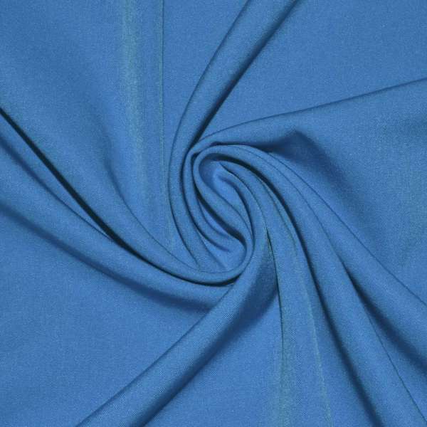 Ткань костюмная бистрейч сине-голубая ш.150 оптом