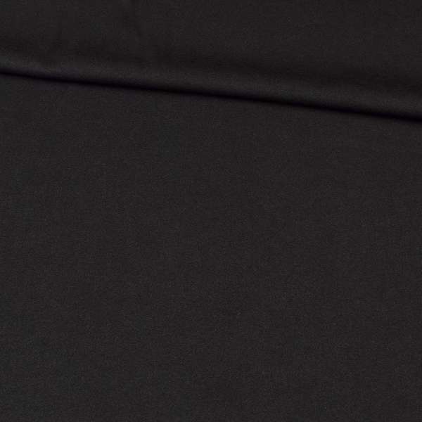 Ткань костюмная бистрейч черная (изнанка твил) ш.150 оптом