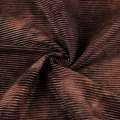Коттон стрейч рубчик с шенилловой нитью коричневый ш.150 оптом
