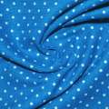 Микровельвет сине-голубой в белый горошек ш.110 оптом
