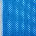 Микровельвет сине-голубой в белый горошек ш.110 оптом