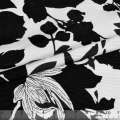 Репс вискозный белый в черные цветы ш.147 оптом