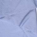 Вискоза голубая в тонкую черно-белую полоску, ш.150 оптом