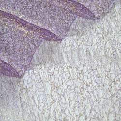 Гіпюр-павутинка фіолетова з золотистим люрексом ш.150