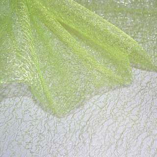 Гіпюр-павутинка салатова з сріблястим люрексом ш.156 оптом
