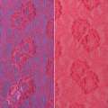 Кружевное полотно стрейч цветы на сетке розовое фуксия, ш.145 оптом