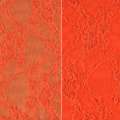 Гипюр стрейч оранжевый с вьющимися цветами ш.150 оптом