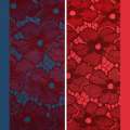 Кружевное полотно стрейч цветы бордовое ш.136 оптом