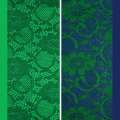 Кружевное полотно стрейч зеленое цветы с кругами ш.150 оптом
