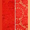 Кружевное полотно стрейч красное веточка с цветами ш.154 оптом