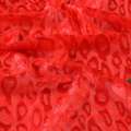 Гіпюр стрейч червоний з краплями ш.150 оптом