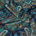 Микродайвинг синий темный с бирюзово-бежевыми огурцами ш.170 оптом
