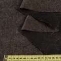 Шерсть дублированная коричнево-бежевая с черной вышивкой, ш.143 оптом