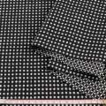 Тканина костюмна 2-ст. чорна в білий горох + клітина ш.150 оптом