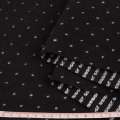 Жаккард костюмный черный в белую точку ш.148 оптом