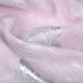 Фукра рожева з срібними трояндами ш.150 оптом