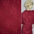 Фукра бордовая с розами, ш.130 оптом