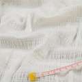 Рубашечная ткань стрейч в полоску жатую, белая, ш.85 оптом