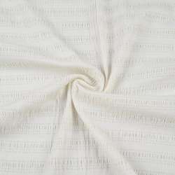 Сорочкова тканина стрейч в смужку жату, біла, ш.85