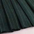 Ткань костюмная елочка черно-зеленая с бежевой полоской ш.147 оптом