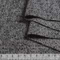 Твид букле черно-белое плетение с узелками ш.141 оптом