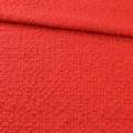Рогожка костюмная с хлопком рельефная в кубики красная, ш.144 оптом