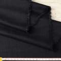Тканина костюмна з віскозою чорна у чорну смугу, ш.150 оптом