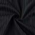 Тканина костюмна з віскозою чорна в темно-сіру і бежеву вузьку смужку, ш.150 оптом