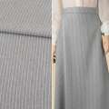 Ткань костюмная серая в белую полоску 10мм ш.150 оптом