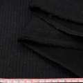 Тканина костюмна з віскозою в смужку вузьку чорна, ш.150 оптом