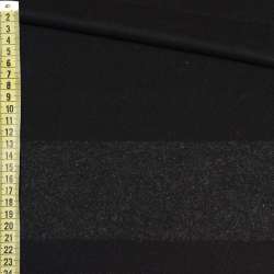 Кашемир черный, темно-серая полоска, раппорт 86см, ш.153