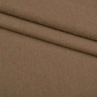 Ткань костюмная гладкокрашеная бежево-коричневая ш.150 оптом