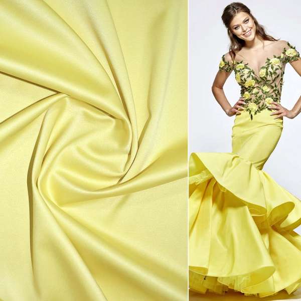 Коттон-атлас лимонно-серый, ш.150 оптом