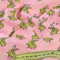 Коттон рожевий веселі банани, ш.145 оптом