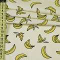 Коттон кремовий в банани, ш.150 оптом