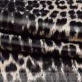 Коттон атлас стрейч бежевый в серо-черный леопардовый принт ш.150 оптом
