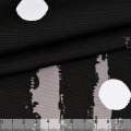 Коттон стрейч серый в белые круги и черные полосы, ш.150 оптом