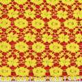 Кружево макраме желтое маленькие цветочки 15мм ш.120 оптом