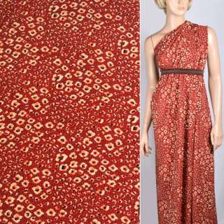 Купра Діллон теракотовий червоний з точками і плямами ш.150 оптом