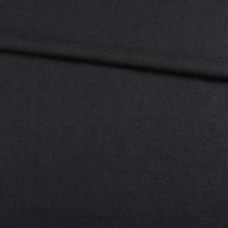 Льон костюмний з дрібними штрихами чорний ш.145 оптом
