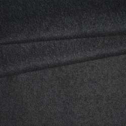 Лоден букле дрібне пальтово-костюмний чорний з синім відтінком, ш.150