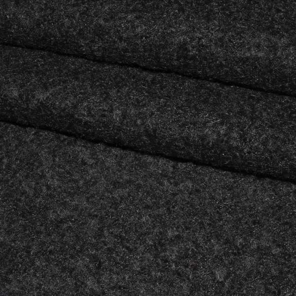 Лоден букле крупное пальтовый черный, ш.150 оптом