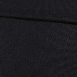 Лоден букле пальтово-костюмный фактурная полоса черный, ш.150 оптом