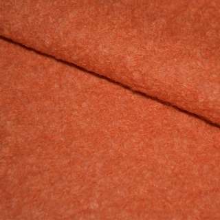 Лоден букле крупное пальтовый морковный (оттенок светлее), ш.152 оптом